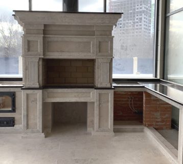 Камин-барбекю из Доломита ДОК (1757)