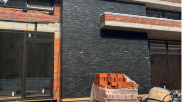 Отделка фасада дома Сланцем (4966)