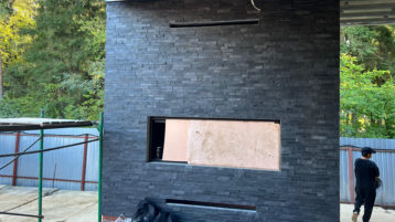 Отделка фасада дома Сланцем (4966)