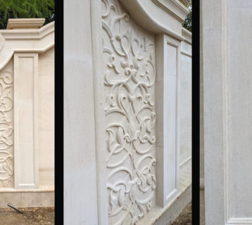 Пилястра в составе забора из песчаника ПДШ