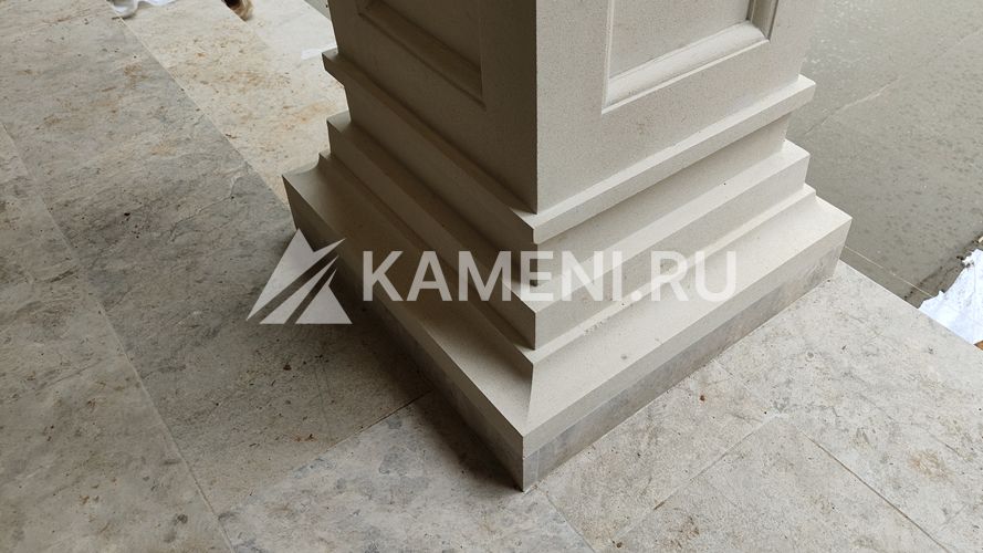 Фасад из белого известняка ИДЛ (4088)