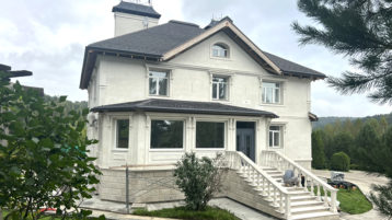 Фасад из известняка белого ИДА и доломита Геналдон (4076)