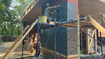 Отделка фасада дома Сланцем (4966)