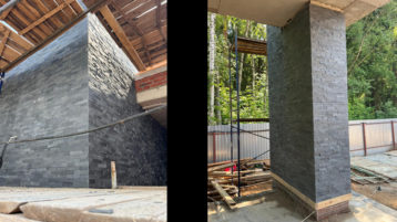 Отделка фасада дома Сланцем (4966)