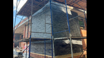 Отделка фасада дома Сланцем (4966)