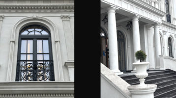 Фасад из известняка белого Классика (4699д)