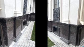 Фасад из известняка белого Классика (4699д)