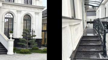 Фасад из известняка белого Классика (4699д)