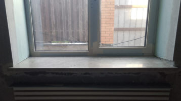 Отделка доломитом цоколя дома и площадок (4631)