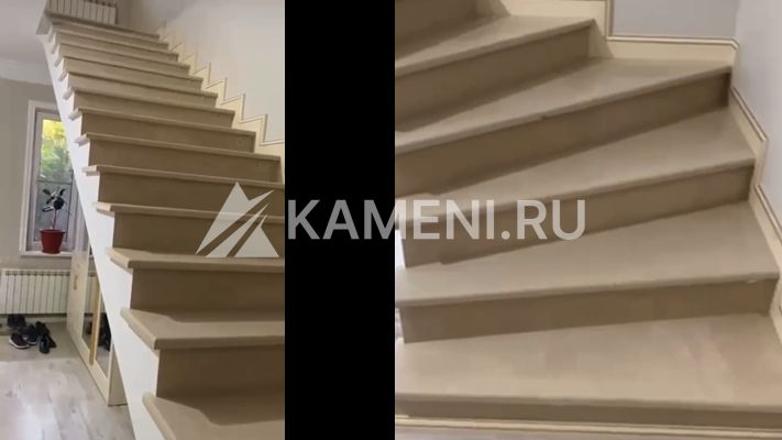 Ступени из белого доломита ДДЗ