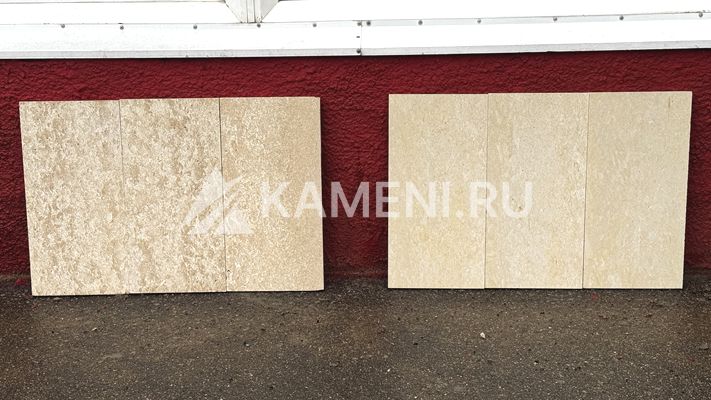 Травертин Киргизский бежевато-желтоватый (1й слой)